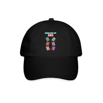Check Out My Abs - 3D Printer - Baseball Cap - black/black - Front