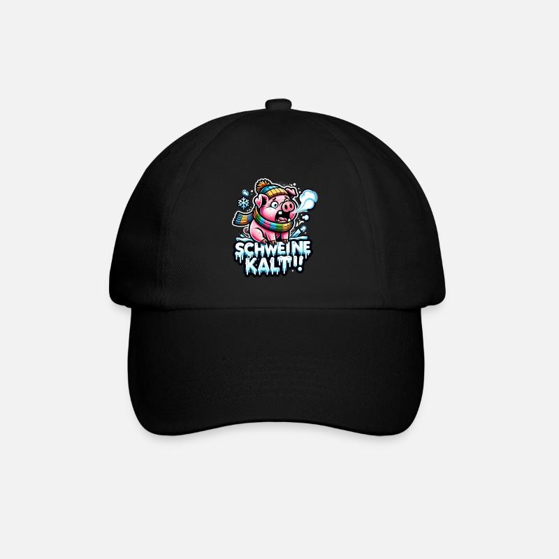 Schweinekalt - Baseballkappe - Schwarz/Schwarz