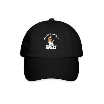 Basset Hound Dad Dog Lover Funny Bassethound Dog - Baseballkappe - Schwarz/Schwarz - Vorne