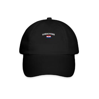 Dubrovnik Vintage Croatia Croatian Flag - Baseball Cap - black/black - Front