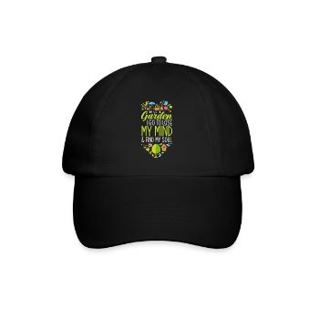Garten Seele Hobby Gärtner - Baseballkappe - Schwarz/Schwarz - Vorne
