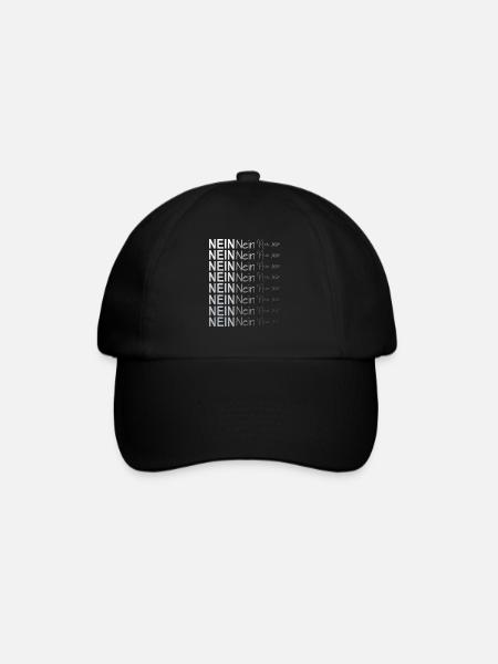 NEIN Bevor Du fragst. Nein Danke - Baseballkappe - Schwarz/Schwarz