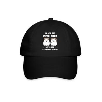 Humour cochon d'ine - Casquette classique - noir/noir - Devant