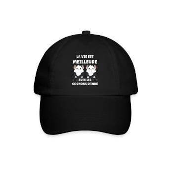 Humour cochon d'ine - Casquette classique - noir/noir - Devant