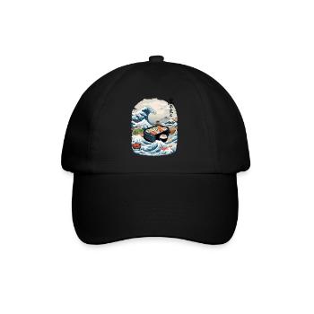 Sushi japonais Ukiyo-E Art Design esthétique - Casquette classique - noir/noir - Devant