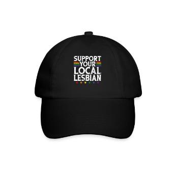 Lesbian Gifts - Baseballkappe - Schwarz/Schwarz - Vorne