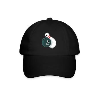 Bowling Bowlingkugel Pin - Baseballkappe - Schwarz/Schwarz - Vorne