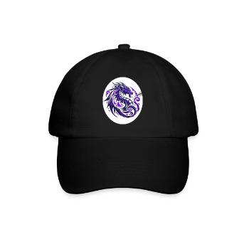 Tribal Dragon Purple - Baseball Cap - black/black - Front