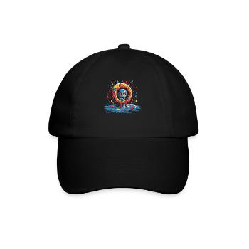 A spooky realm in the circle of delicious donuts - Baseball Cap - black/black - Front