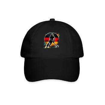 Hockey sur gazon Allemagne Hockey sur gazon masculin - Casquette classique - noir/noir - Devant