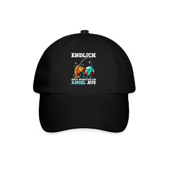 4 Anniversaire Pêcheur à la ligne - Casquette classique - noir/noir - Devant