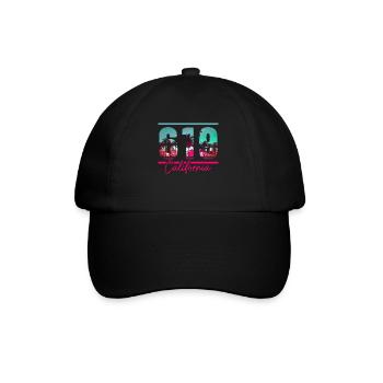 San Diego Kalifornien Vintage Souvenir - Baseballkappe - Schwarz/Schwarz - Vorne