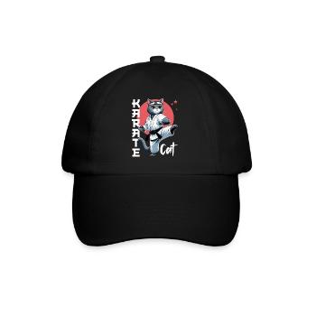 Drôle de chat Karaté Chat Arts Martiaux Design - Casquette classique - noir/noir - Devant