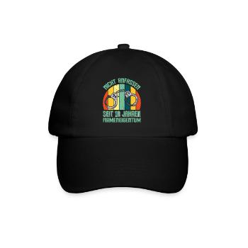 Jubiläum Nicht Anfassen 10 Jahre Firmeneigentum - Baseballkappe - Schwarz/Schwarz - Vorne