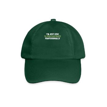 I'm Just Here To Procrastinate Professionally - Baseball Cap - bottle green - Front