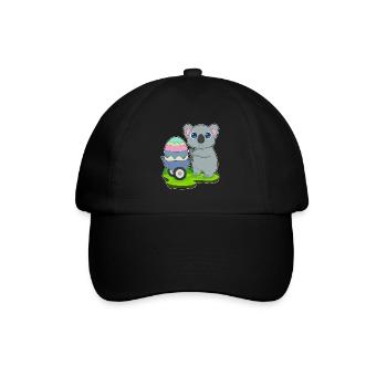 Koala Ostern Osterei  - Baseballkappe - Schwarz/Schwarz - Vorne