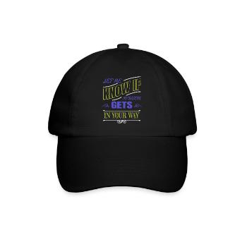quote joke volleyball sport love churrascada - Baseballkappe - Schwarz/Schwarz - Vorne