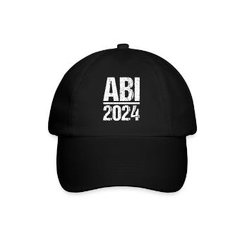 Abitur Junge Mädchen Abi Abitur 2024 - Baseballkappe - Schwarz/Schwarz - Vorne