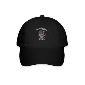 1976 Birthday Rock Legends Guitar - Baseball Cap - black/black - Front