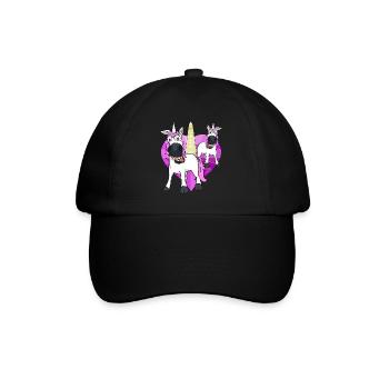 Unicorns Heart Unicorn Mythical Creature Birthday Child - Baseball Cap - black/black - Front