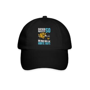 50. Angler Geburtstag 50 Jahre alt - Baseballkappe - Schwarz/Schwarz - Vorne