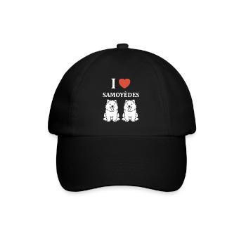Humour Chien Samoyède - Casquette classique - noir/noir - Devant