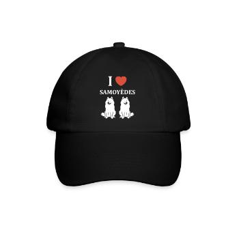Humour Chien Samoyède - Casquette classique - noir/noir - Devant