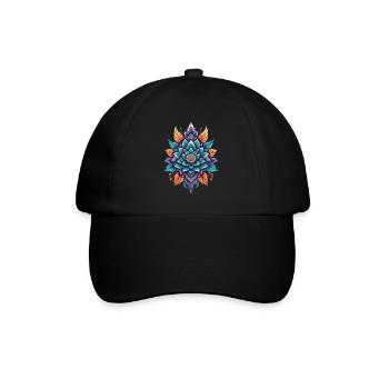 Spiritual Lotus Flower of Life Magical Aesthetic - Baseball Cap - black/black - Front