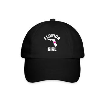 Florida Girl Souvenir USA Amerika - Baseballkappe - Schwarz/Schwarz - Vorne