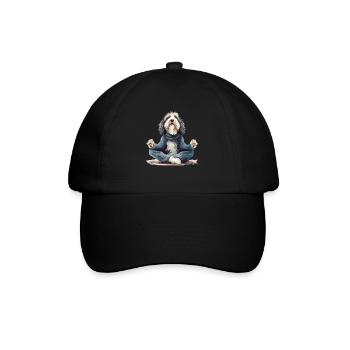 Inspirer, Expirer - Carlin, Yoga, Exercice, Sports canins - Casquette classique - noir/noir - Devant