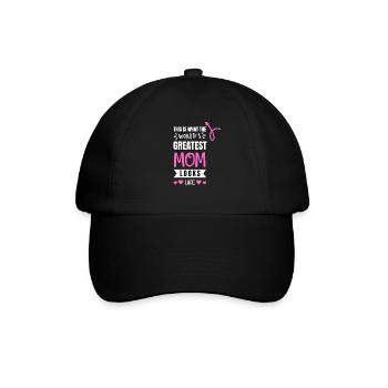 Mutter Mama Muttertag lustig Kind Tochter Geburt - Baseballkappe - Schwarz/Schwarz - Vorne