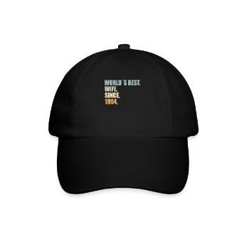 Best wife since 1994 30th wedding anniversary - Baseball Cap - black/black - Front
