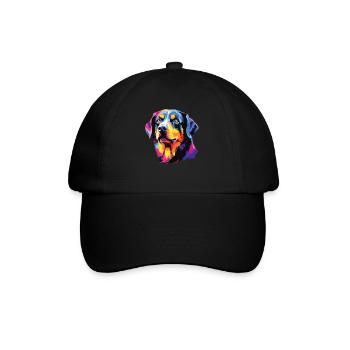 Aquarelle colorée Entlebucher Mountain Dog - Casquette classique - noir/noir - Devant