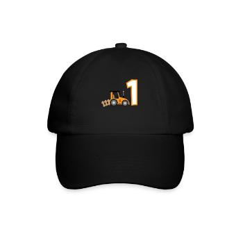 1er anniversaire tracteur 1 an chemise d’anniversaire - Casquette classique - noir/noir - Devant