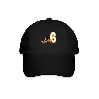 6e anniversaire tracteur 6 ans chemise d’anniversaire - Casquette classique - noir/noir - Devant
