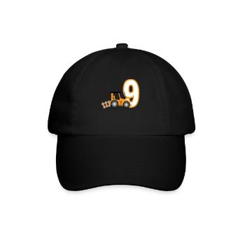 9e anniversaire tracteur 9 ans chemise d’anniversaire - Casquette classique - noir/noir - Devant