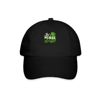St Patricks Day infirmière l’infirmière lutin - Casquette classique - noir/noir - Devant