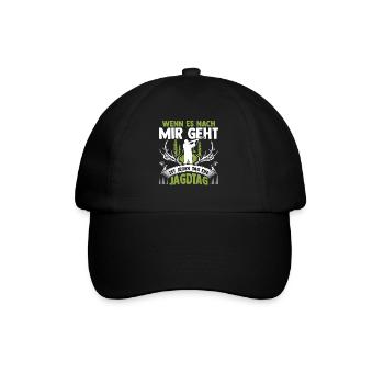 Chasse, Chasse, Cerf, Chasse, Sanglier, Chasseur, Chasseur - Casquette classique - noir/noir - Devant