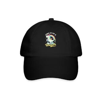 Licorne Il est temps d’être licorne - Casquette classique - noir/noir - Devant