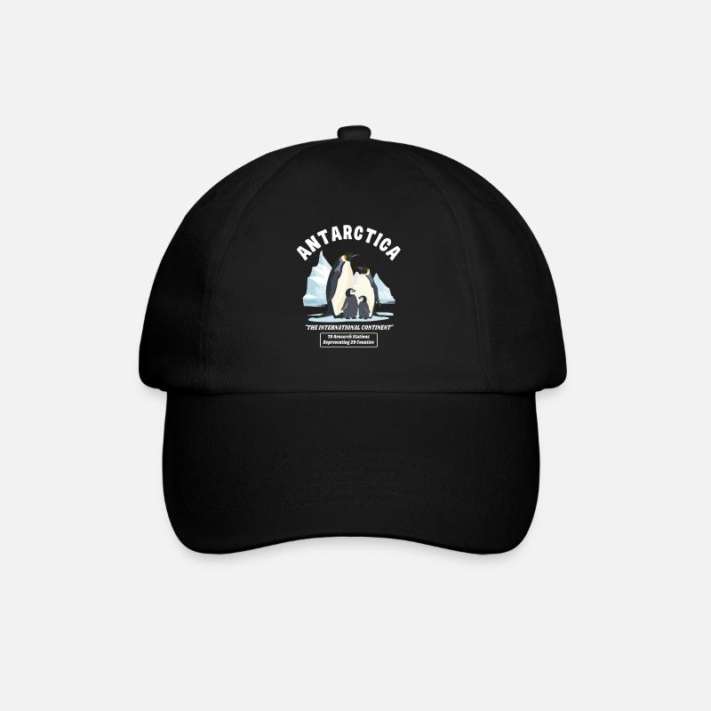 Antarktis - Der Internationale Kontinent - Baseballkappe - Schwarz/Schwarz