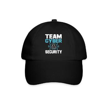 Team Cyber Security - Baseballkappe - Schwarz/Schwarz - Vorne