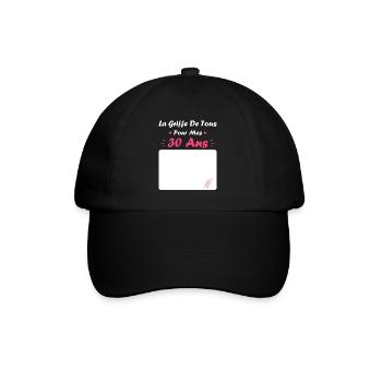 la griffe de tous pour mes 30 Ans - Casquette classique - noir/noir - Devant
