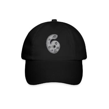 Number 6 Number Space Moon - Baseball Cap - black/black - Front