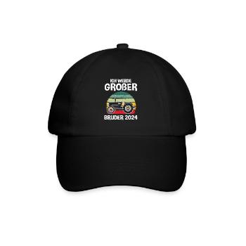Ich Werde Großer Bruder 2024 - Baseballkappe - Schwarz/Schwarz - Vorne