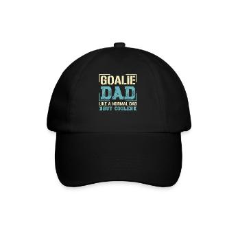 Goalie Dad Like a Regular Dad Ice Hockey Gifts - Baseballkappe - Schwarz/Schwarz - Vorne