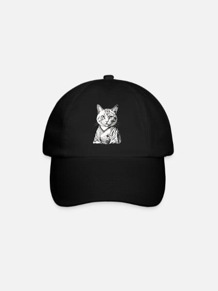 Kimono Japonais Chat Chat Domestique Propriétaire - Casquette classique - noir/noir