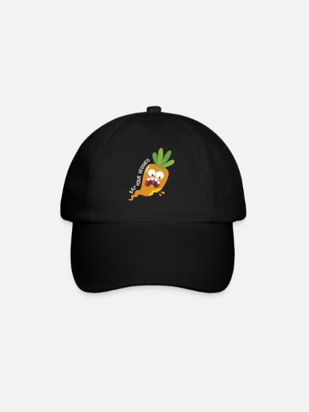 Mangez vos légumes végétalien végétal légumes végétalien végétalien - Casquette classique - noir/noir