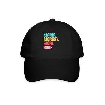 Muttertag Mama Mama Mama Mama Bruh retro vintage - Baseballkappe - Schwarz/Schwarz - Vorne
