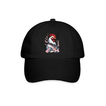Samurai Picture Retro Design Martial Arts - Baseball Cap - black/black - Front