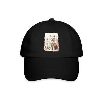 Hauskatzen Besitzer Niedliche Katze Katzen Dame - Baseballkappe - Schwarz/Schwarz - Vorne